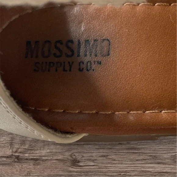 Mossimo sandals EUC size 7 1/2 macrame cream color zipper back flats - Picture 6 of 7